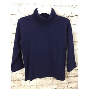 CR Sports Boys 3T Turtleneck Blue Cotton Long Sleeve Toddler